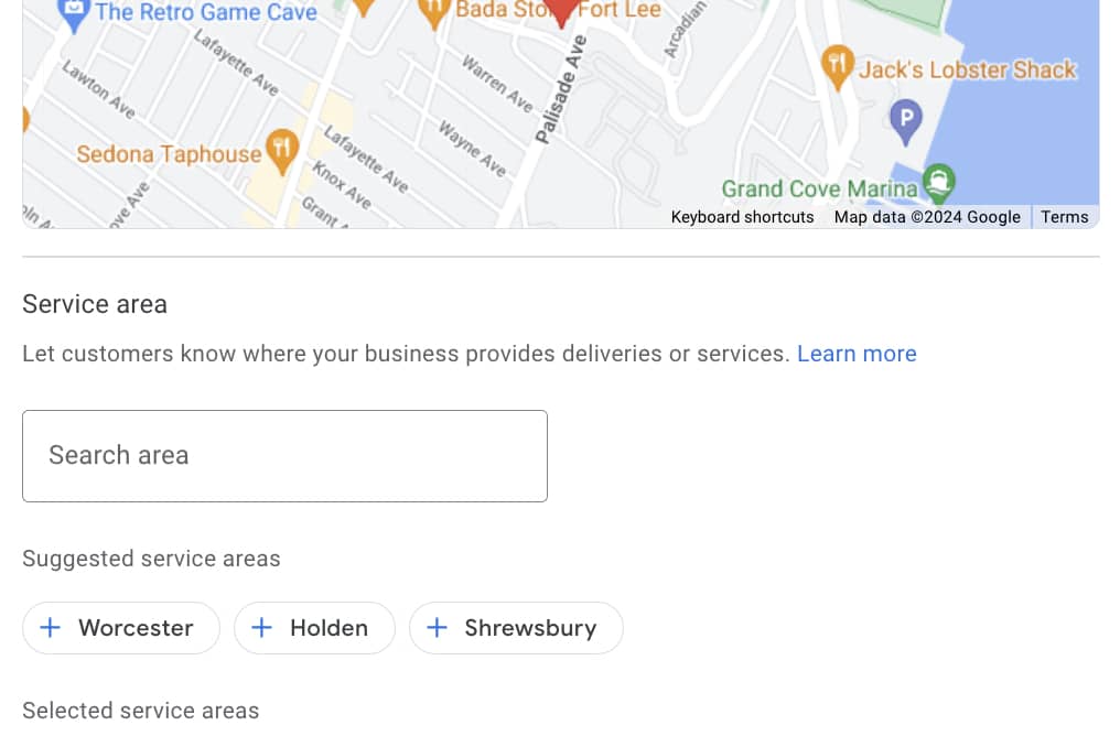 Defining the service area in Google Maps | Twelve Three Media